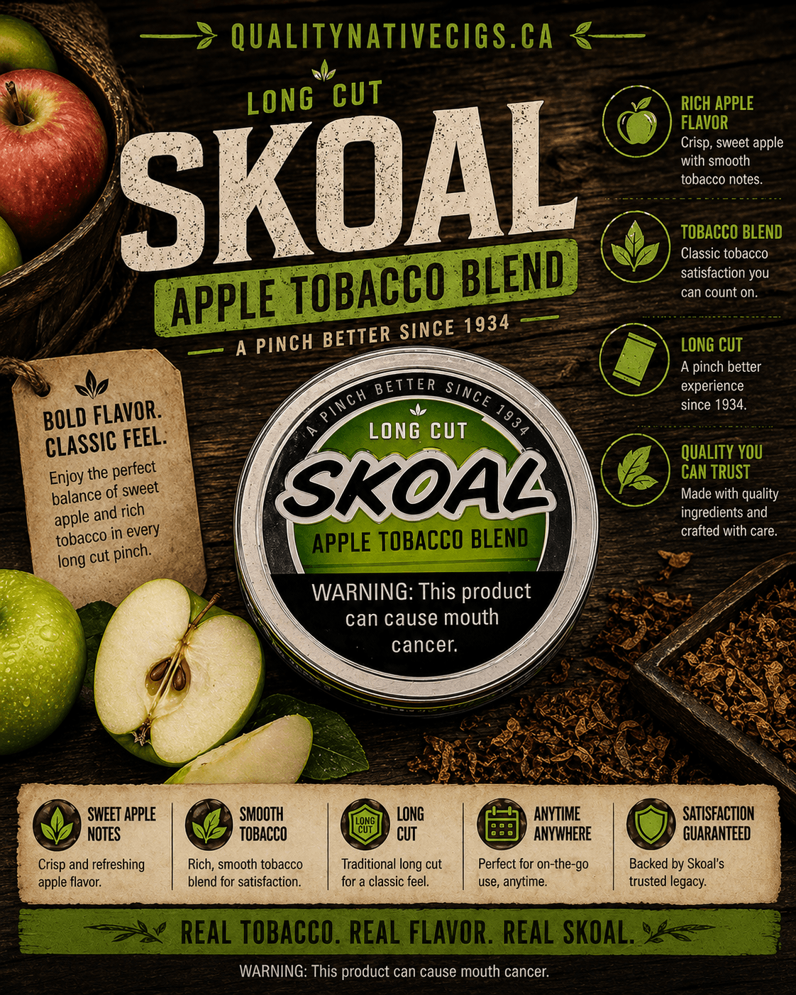 Skoal Apple Longcut